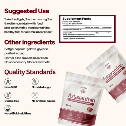 Rovinalife Astaxanthin - Nature's Most Powerful Antioxidant for Whole Body Support & Cellular Protection