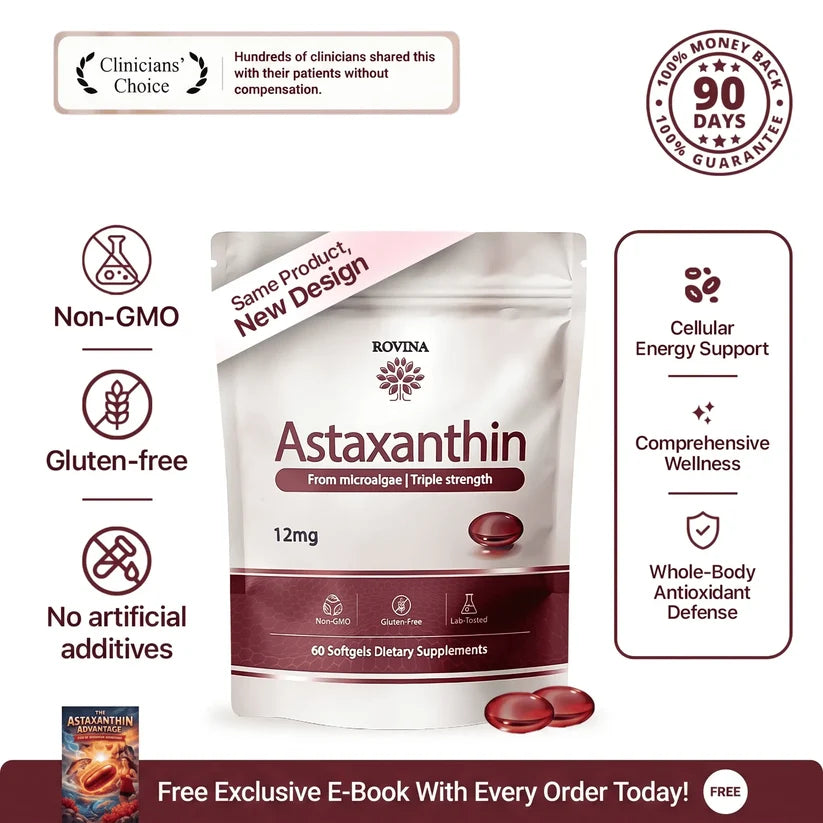 Rovinalife Astaxanthin - Nature's Most Powerful Antioxidant for Whole Body Support & Cellular Protection