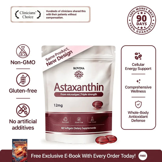 Rovinalife Astaxanthin - Nature's Most Powerful Antioxidant for Whole Body Support & Cellular Protection
